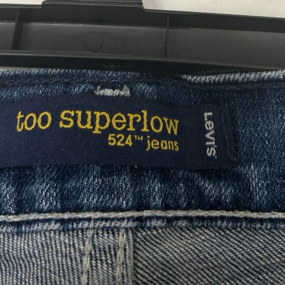 Levi’s Y2K 524 Too SuperLow Rise Boot/Flare Flap Pocket Denim Jeans Size 13 - Picture 10 of 13